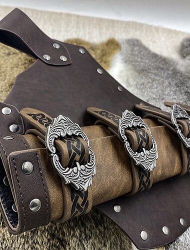  Retro Antiguo Medieval Renacimiento Armas y Armaduras Vaina Titular de la espada Feria del Renacimiento Pirata Vikingo Doncella escudo Hombre Celta Vikingo Carnaval Mascarada Fiesta LARP Adulto vaina