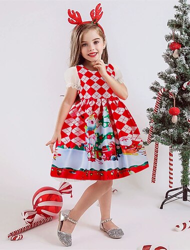  Mikulás Mrs.Claus Karácsonyi ruha Divatos karácsonyi ruha Lány Karácsony Gyermek Karácsony Újév szenteste Karácsony Parti Szilveszter Ruha