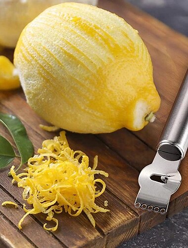  Rallador de limón, pelador de acero inoxidable, accesorios de cocina, utensilios de cocina, 1 ud.