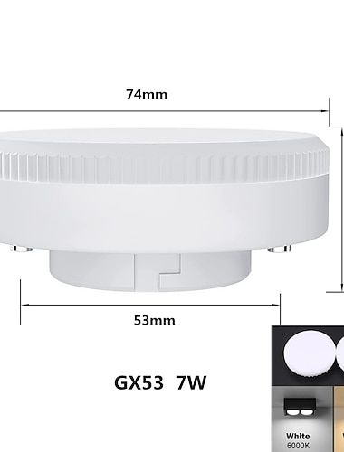  4 Uds 1 Uds bombilla de luz LED para armario gx53 reemplazo 7w sin luz principal cubierta de pc luz de techo ahorro de energía 220-240v