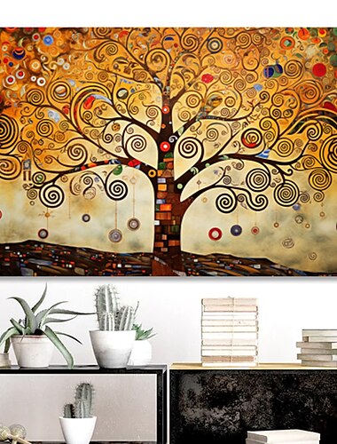  Pflanzen Wandkunst Leinwand Baum des Lebens Drucke und Poster Pflanzen Bilder dekorative Stoffmalerei für Wohnzimmer Bilder ohne Rahmen