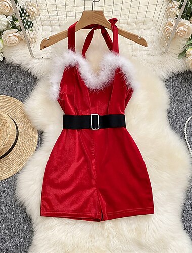  بابا نويل Mrs.Claus بيجاما عيد الميلاد ملابس داخلية أزياء عيد الميلاد مثير نسائي عيد الميلاد للبالغين كريسماس عيد الميلاد اليوم الذي يسبق ليلة الميلاد عيد الحبّ ملابس البيت قمصان الرضع