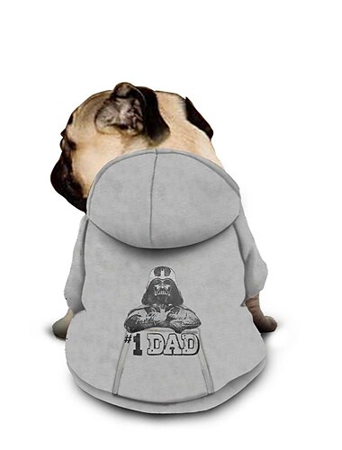  Толстовка для собак со звездными войнами и буквенным принтом, текстовые мемы, свитера для собак для больших собак, свитер для собак, однотонный мягкий флис, одежда для собак, толстовка с капюшоном для