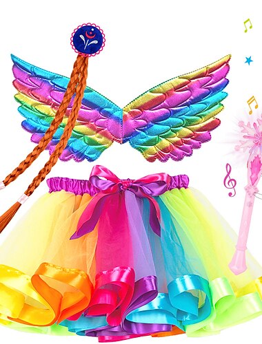  Hexenmärchen Zauberstab Feenstab Prinzessin Mädchen Geburtstagsgeschenk Krone Halskette Schmuckset Spielzeug Geschenke für Mädchen im Alter von 4–6 Jahren