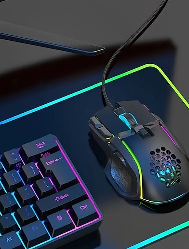 souris de jeu filaire souris de jeu pour ordinateur pc souris usb haute précision réglable 12800 dpi 10 boutons programmables souris de joueur ergonomique plug play pour ordinateur portable mac