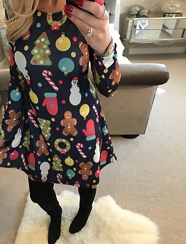  Weihnachtsmann Kleid Damen Weihnachten Erwachsene Weihnachten Maskerade Heiligabend Weihnachten Silvester Oberteil