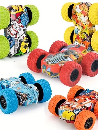  leuk dubbelzijdig voertuig traagheid veiligheid crashbestendigheid en valbestendigheid onbreekbaar model voor kinderen jongen speelgoedauto halloween Thanksgiving festival geschenken halloween decor