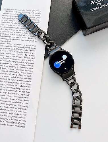  Uhrenarmband für Samsung Galaxy Watch 7/6/5/4 40/44mm, Galaxy Watch 5 Pro 45mm, Galaxy Watch 4/6 Classic 42/46/43/47mm, Watch 3, Active 2, Gear S2 Legierung Ersatz Gurt Doppelte Kette Metallverschluss