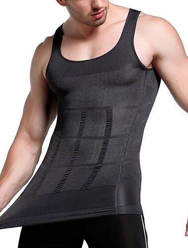  Voor heren Camis Strakke ronde hals Mouwloos Sport & Outdoor Vakantie Uitgaan Casual / Dagelijks Sportschool Snel Drogend Slank en liftend Zacht Effen Rode Wijn Zwart Sportkleding Modieus Sport