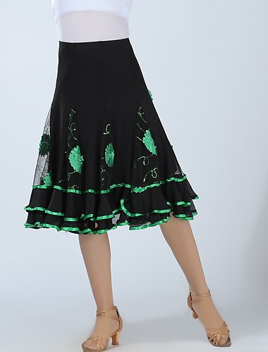  לבוש אקטיבי חצאיות הדפסה קפלים שחבור בגדי ריקוד נשים הצגה הדרכה גבוה ספנדקס