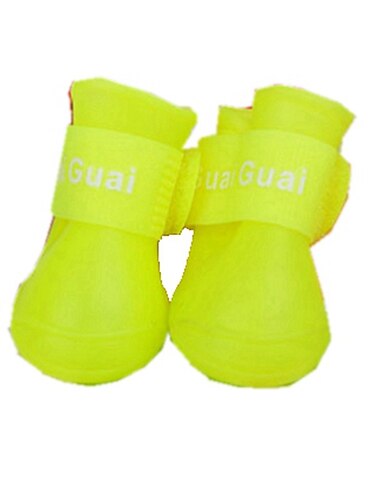  Katze Hund Schuhe und Stiefel Regenstiefel Rutschfest Stilvoll Leicht Zitate & Sprüche Für Haustiere Gummi Schwarz