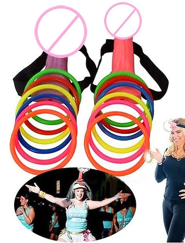  Alboroto willy con anillo juego interior tirar cabeza anillo cabezas novia gallina prop fiesta