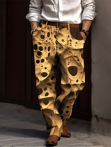  Skelett Abstrakt Gothic Herren 3D-Druck Anzughosen Hosen Hose Outdoor Strasse Tragen Sie, um zu arbeiten Polyester Weiß Gelb Blau S M L Hoch Elastizität Hose