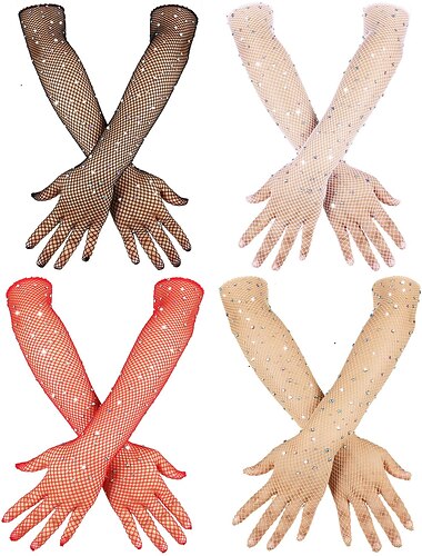  Retro Antiguo 1950s 1920s Guantes largos Invitado a la boda Mujer Carnaval Año Nuevo Boda Invitado a la boda Evento / Fiesta Adulto Guantes