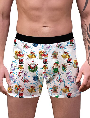  Kerstcadeaus Boxer shorts Ondergoed Voor heren Kerstmis Kostuum feest Volwassenen Kerstmis Carnaval Maskerade Kerstmis Feest