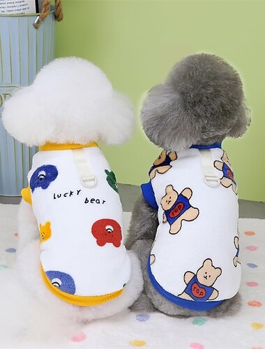  Perros Gatos Sudadera Adorable Casual Invierno Templado Transpirable Suave Lavable Cómodo Exterior Casual Diario Ropa para perros for Bichón Frisé Pomerania Animal doméstico del bebé Mariposa Small