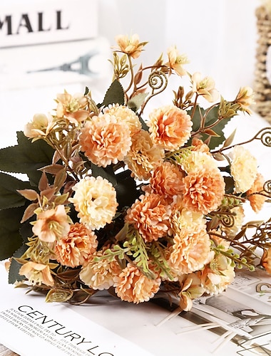  1 pieza de arreglos florales de plástico de hortensia de peonía retro-decoración interior perfecta y regalos para el día de la madre/cumpleaños regalo de Navidad