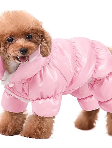  Hund Katt Kappor Jakke Dunjackor Mode party Vinter Vattentät Varm Andningsfunktion Mjuk Tvättbar Jul Halloween Jul Utomhus Ledigt / vardag Hundkläder for Bichon Frisé Pommeran valpen eller det lilla
