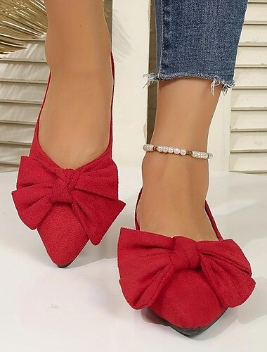  sapatilhas femininas elegantes com laço e bico fino – mocassins estilosos para uso casual, no escritório e em festas