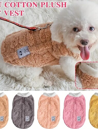  Perros Gatos Chaleco Moda Casual Invierno Templado Transpirable Suave Lavable Cómodo Exterior Casual Diario Ropa para perros for Bichón Frisé Pomerania Animal doméstico del bebé Mariposa Small