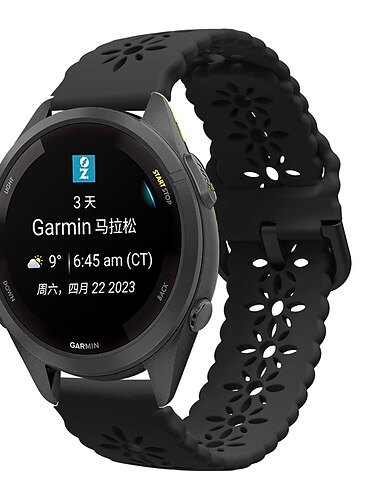  Uhrenarmband für Garmin Forerunner 265S 255S Venu 3S 2S Vivoactive 4S 3S 2S Vivomove 3S 18mm Silikon Nylon Ersatz Gurt Wasserdicht Verstellbar Atmungsaktiv Sportarmband Armband