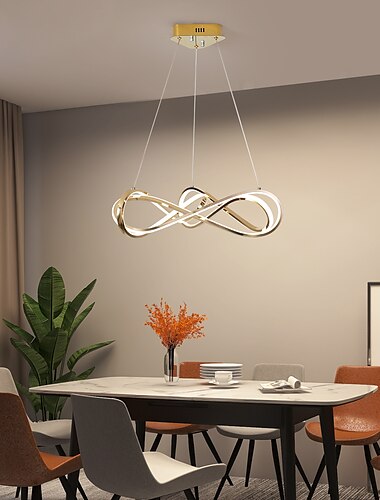  plafoniera a led moderna lampada a sospensione a led design circolare dimmerabile in alluminio solo oscuramento con telecomando 110-240v