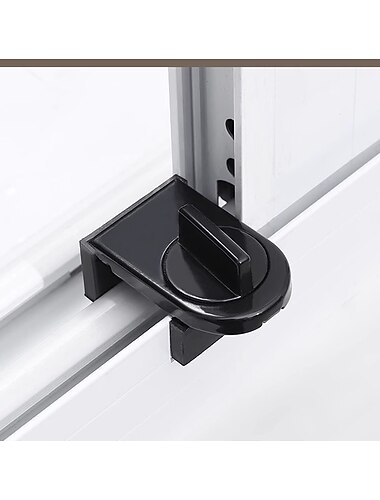  1 stk skyvedør og vinduslås av aluminiumslegering, med klemsikring, anti-tyveri, anti-fall funksjon og sikkerhetslås