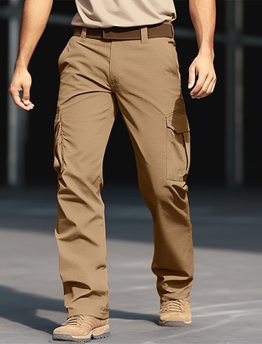  Homme Pantalon Cargo Pantalon cargo Pantalon Pantalons de Randonnée Zippé Poche Plein Confort Vestimentaire Casual du quotidien Vacances Mode Noir Bleu