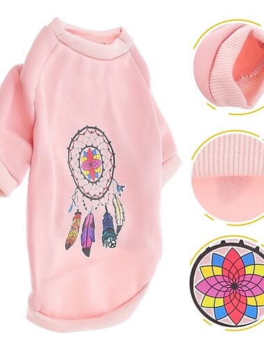  Honden Katten Sweatshirt leuke Style Casual Winter Warm Ademend Zacht Wasbaar Comfortabel Kerstmis Buiten Casual / Dagelijks Hondenkleding for Bichon Frise pomeranian kleine huisdieren Vlinder Small