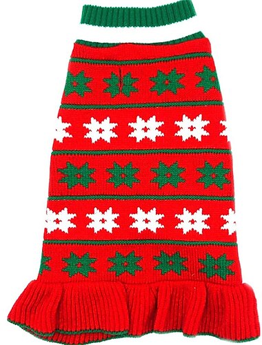  Psy Koty Sweter Sukienka Moda Impreza Zima Ciepłe Oddychający Miękka Zmywalny Wygodny Święta Halloween Święta Na zewnątrz Codzienne Ubranka dla psów for Bichon frise Szpic miniaturowy szczeniaków i