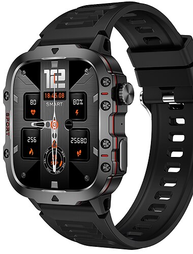  iMosi QX11 Smart Watch 1.96 inch Smartur Bluetooth Skridtæller Samtalepåmindelse Aktivitetstracker Kompatibel med Android iOS Dame Herre Handsfree opkald Vandtæt Mediakontrol IP68 43 mm urkasse