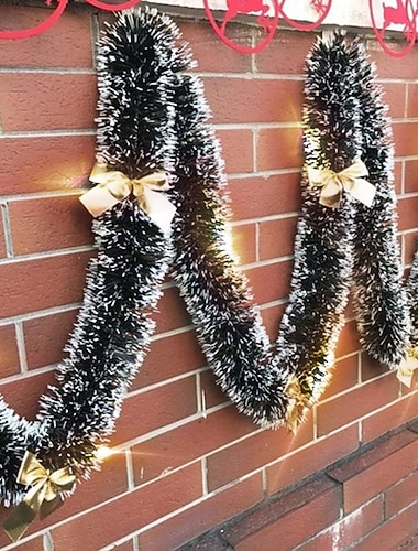  guirlanda brilhante de natal com luz, guirlanda de enfeites de natal, decoração de parede de janela, guirlanda de árvore de natal, decorações penduradas para festa de natal, decorações internas e externas de 2m