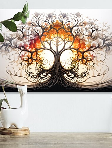  Pflanzen Wandkunst Leinwand Baum des Lebens Drucke und Poster Pflanzen Bilder dekorative Stoffmalerei für Wohnzimmer Bilder ohne Rahmen