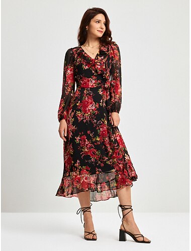  sifon virágmintás állítható derekú maxiruha