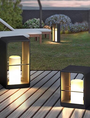  Luz de césped minimalista moderna para exteriores, luz impermeable para jardín, villa, luz led para paisaje, club, luz para césped y jardín, 110-240v