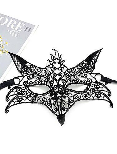  10 Stück Erwachsene Party Spitzenmaske halbes Gesicht Maskenball Damen Halloween Requisiten schwarz lustige Augenmaske