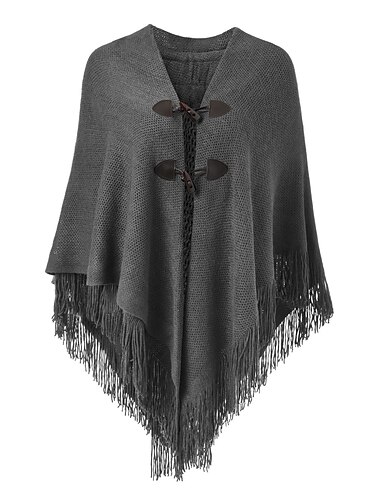  Retro Vintage Mittelalterlich Renaissance Umhang Schals Poncho Ren Faire Wikinger Ranger Elfen Einfarbig V Ausschnitt Damen Lässig Erwachsene Schal Frühling Herbst Winter