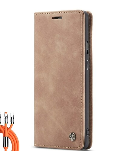  Handyhülle + 3-in-1-Multi-Schnellladekabel für iPhone 14 Pro Max Plus 13 12 11 Mini x xr xs 8 7 Wallet Case Ganzkörperschutz magnetischer Flip-Ständer Retro-PU-Leder