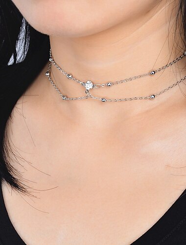  Halsketten Körper-Kette / Bauchkette Para Cuerpo Elegant und luxuriös Glanz Sexy Aleación Für Cosplay Karneval Damen Modeschmuck Modeschmuck
