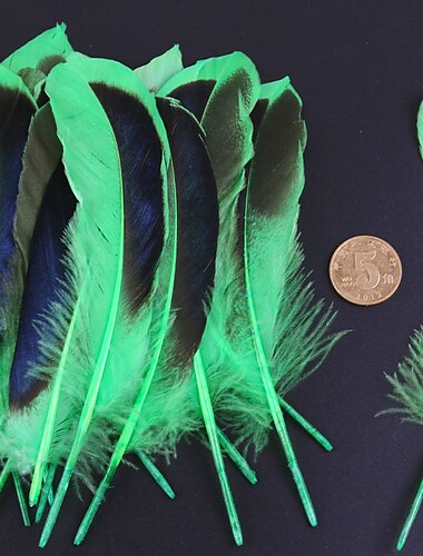  50 st röd ankfjäder 4-6 tum 10-15cm bulk naturlig fjäderhantverk karneval festkläder hatt tillbehör dekorationer