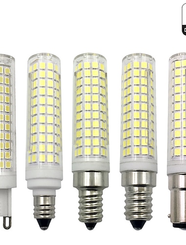  G9/E11/E12/E14E/BA15D LED-Lampe 7 W, 3000 K warmweiß/6000 K weiß, 120 V, kein Flimmern, für Heimbeleuchtung, Kronleuchter, Haushaltsanwendungen, 700 lm (2er-Pack)