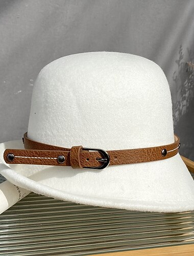  berretto Copricapo Poliestere Cappello a bombetta / cloche Cappelli da pescatore Cappello Fedora Informale Per eventi Elegante Vintage Con Colore Puro A fantasia Copricapo Copricapo