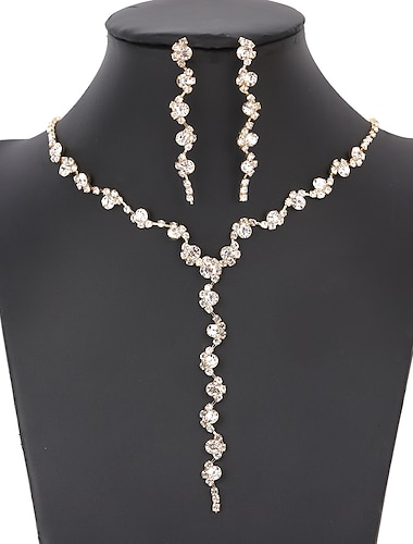  Schmuckset Halskette Ohrring Halskette Retro Vintage Brüllen 20s 1920s Strass Aleación Für Flapper-Mädchen Cosplay Karneval Damen Modeschmuck Modeschmuck