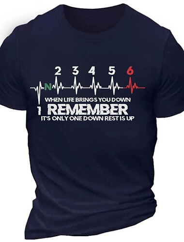  Herren Buchstabe T Shirt T-Shirt 100% Baumwolle Kurzarm Grafik Hemd Schwarz Armeegrün Dunkelblau Bequemes T-Shirt Sport im Freien Ferien Modedesigner-Kleidung