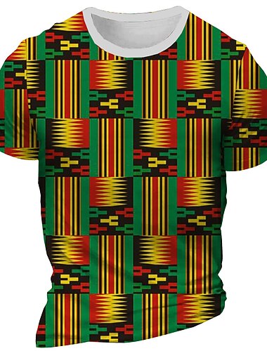  Pánské Grafika Tričko Krátký rukáv tričko 3D tisk Tričkový Košile Denní Designové Retro Outdoorové sporty Dovolená Jdeme ven Žlutá Vodní modrá Tmavě zelená Jaro léto Oblečení S M L XL 2XL 3XL 4XL