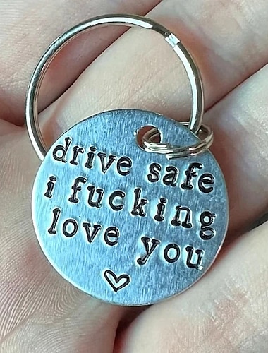  cadeaux de Noël cadeau d'anniversaire porte-clés en toute sécurité je t'aime je porte-clés en verre cadeau de Saint Valentin pour petite amie femme pour petit ami mari