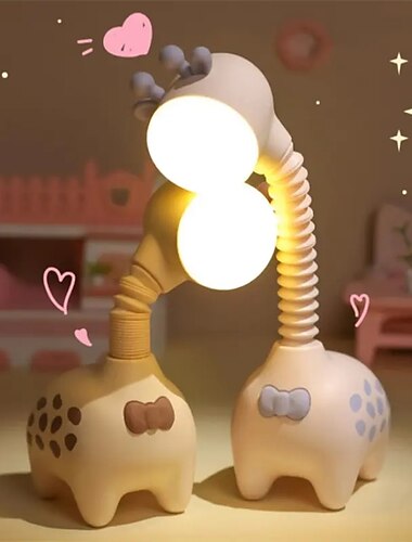 stile popolare per bambini luce notturna per animali giraffa carina lampada da lettura ricaricabile con testa mobile piccolo regalo per bambini luce notturna giraffa testata del letto per dormitorio