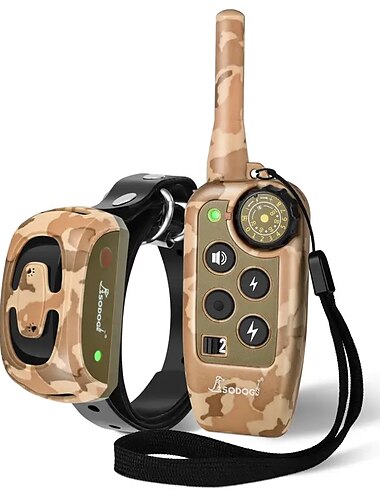  Collier de dressage pour chien, collier de dressage pour chien, avec télécommande, étanche, rechargeable, électrique, 2000 pieds