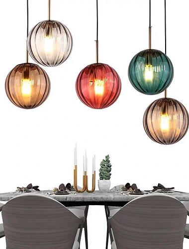  led pendelleuchten küche insel mundgeblasenes glas beleuchtung marmor blau modern bauernhaus foyer eingang leuchten decke hängend globus über tisch