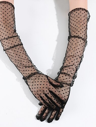  Gants d'opéra Gants longs Gants de soirée Gants Longs Rétro Vintage Les rugissantes années 20 1920s Dentelle Pour Disque Cosplay Carnaval Femme Bijoux de fantaisie Bijoux fantaisie